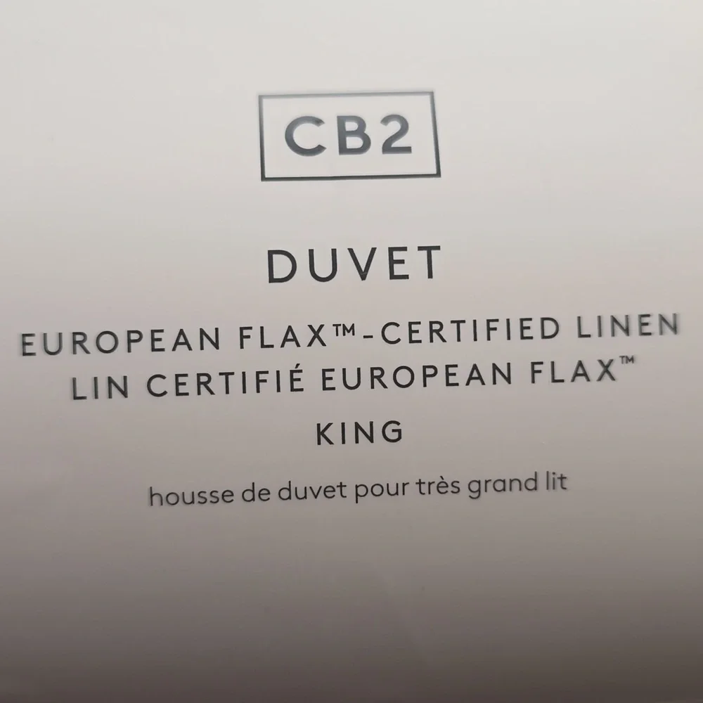 Exclusive Classic EUROPEAN FLAX™-Certified Linen White King Duvet,White,$319.00